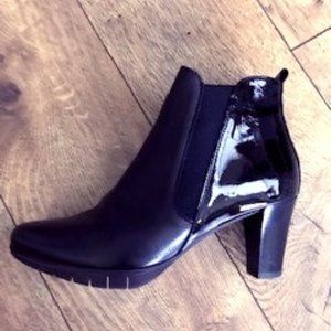 Leather booties from Spain.